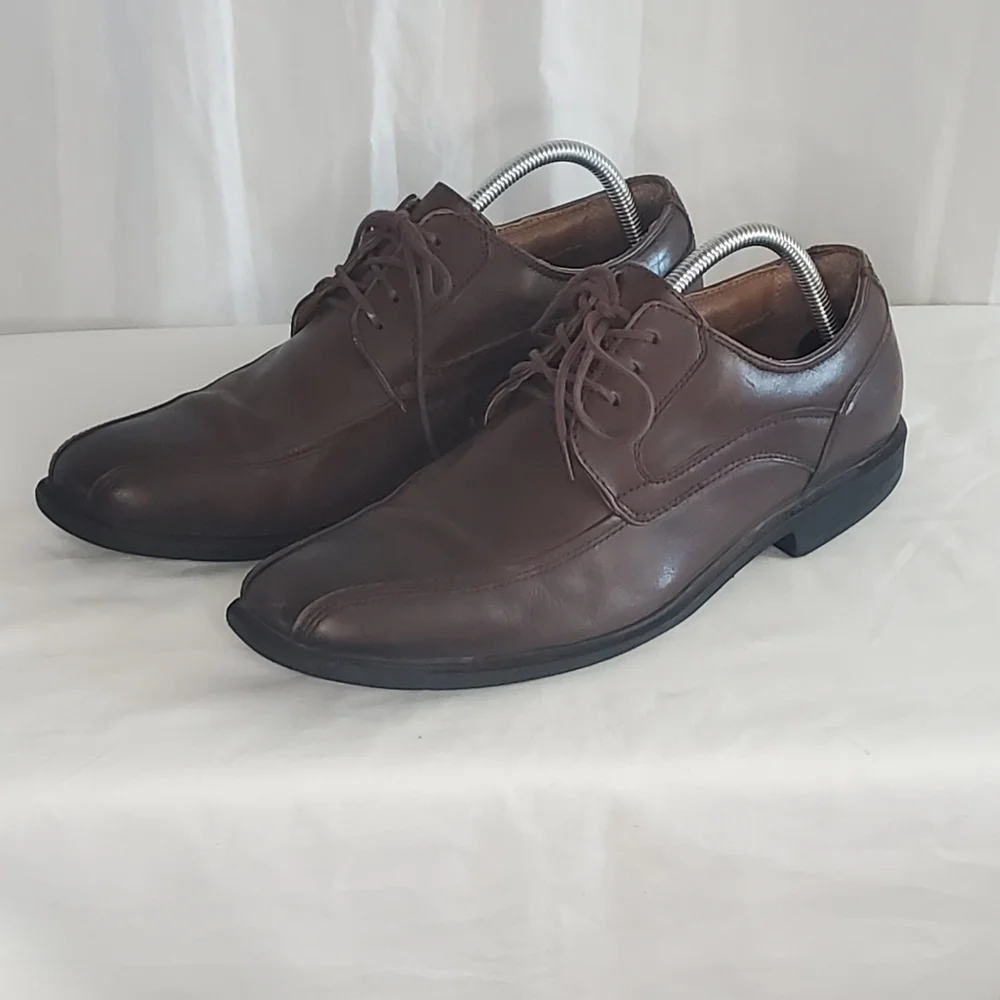 GH Bass Mens Gordon II Brown Lace Up Leather Oxford Dress Shoes Size 10 M